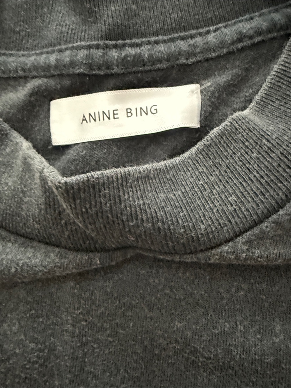 Anine Bing Charcoal Crewneck Sweatshirt - Picture 2 of 2